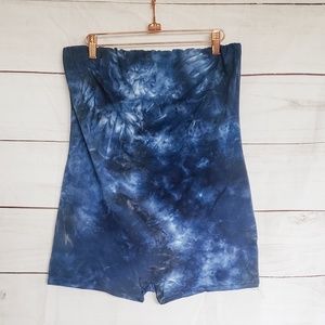 Tie Dye Strapless Romper Fashion Nova